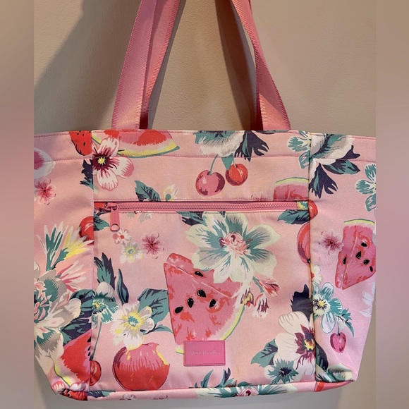 Vera Bradley Handbags - Vera Bradley Family Tote with drawstring, reactive material watermelon print EUC